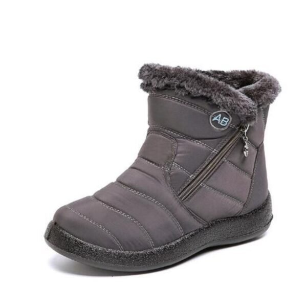 Women Boots Winter Waterproof Snow Boots Women Warm Cotton Padded Shoes Woman Double Zipper Thicken Plush - Image 2