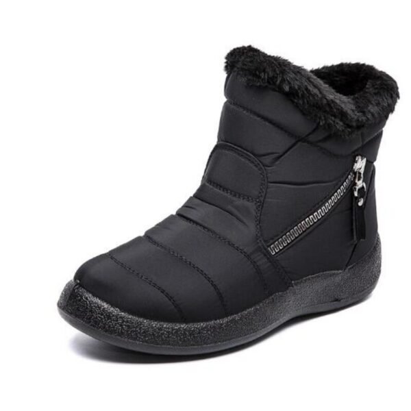 Women Boots Winter Waterproof Snow Boots Women Warm Cotton Padded Shoes Woman Double Zipper Thicken Plush - Image 3