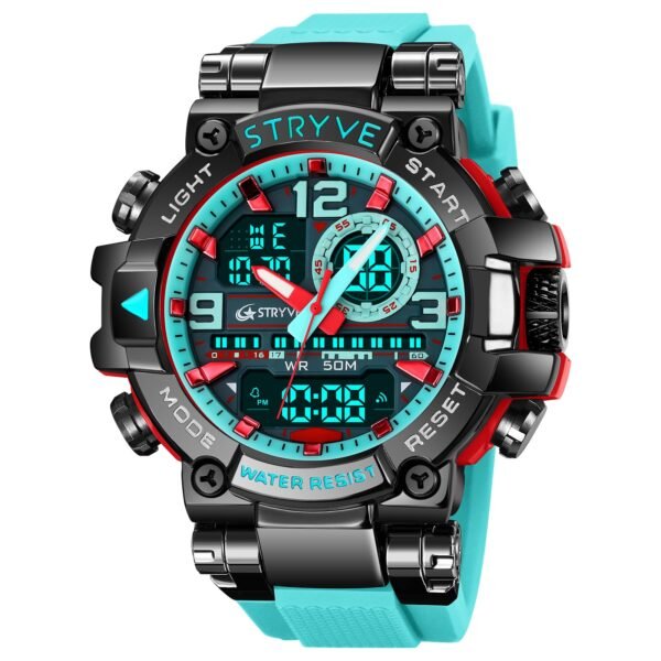 Fashion Men's Sport Watches Shock Resistant 50M Waterproof Wristwatch LED Alarm Stopwatch Clock Military Watches Men - Image 3