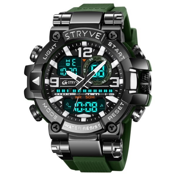 Fashion Men's Sport Watches Shock Resistant 50M Waterproof Wristwatch LED Alarm Stopwatch Clock Military Watches Men - Image 4