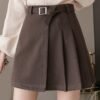 brown-solid-skirts