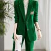 green-pant-suit
