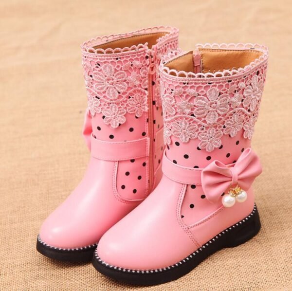 Girls Snow Boots Children Shoes Winter Fashion Boots Princess Sport Child Shoes Kids Bowtie Sneaker  Brand Fashion EUR 26-37