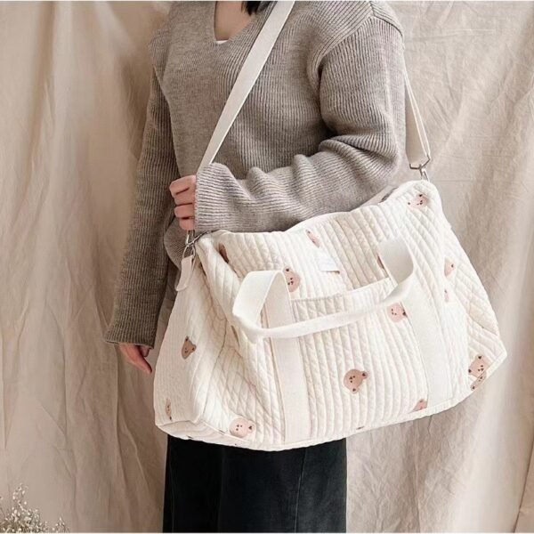 Large Maternity Bag for Baby Diaper Maternal Mommy Bag Quilted Nappy Maternity Packs Toiletry Labour Luggage Bag Mom Travel Tote