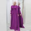 purple-satin-dress