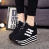 High Flat Platform 9cm Height Increasing Casual Shoes Woman Spring New Hidden Wedge Sneakers Female Vulcanize Shoes