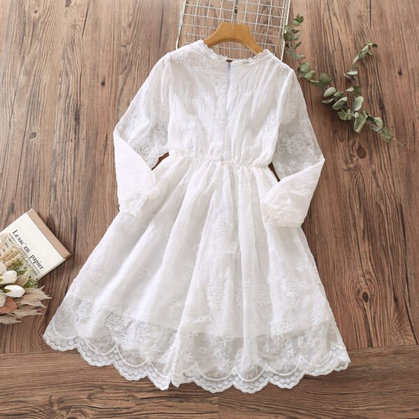 Long Lace White Elegant Dresses for Girls Party Dress Kids Princess Costume Teenager Children Clothes Vestidos 8 10 12 14 Years - Image 2