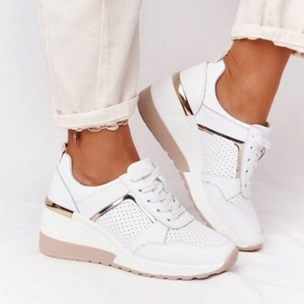 Women's Shoes  Summer Wedge Platform Casual Shoes Women Lace Up Sports Shoes Woman Plus Size Non Slip Breathable Sneaker - Image 6