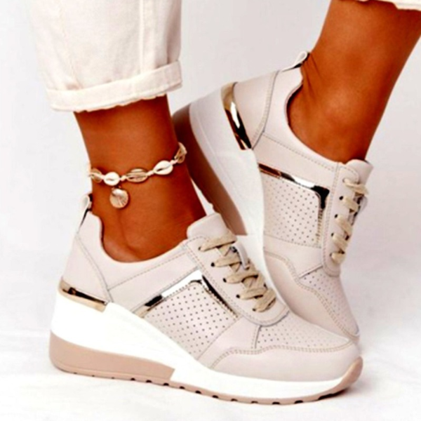 Women's Shoes  Summer Wedge Platform Casual Shoes Women Lace Up Sports Shoes Woman Plus Size Non Slip Breathable Sneaker - Image 3