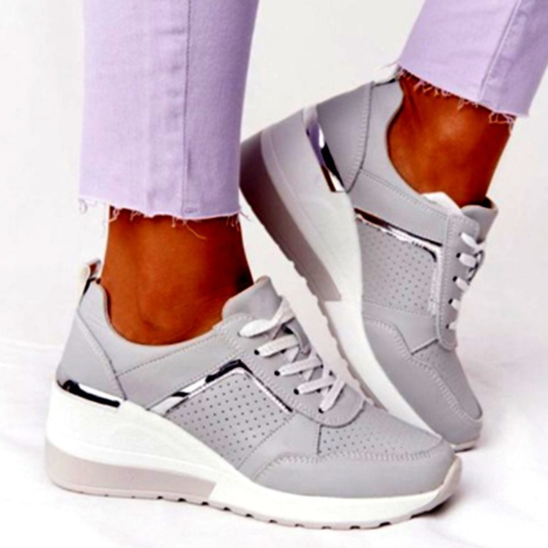 Women's Shoes  Summer Wedge Platform Casual Shoes Women Lace Up Sports Shoes Woman Plus Size Non Slip Breathable Sneaker