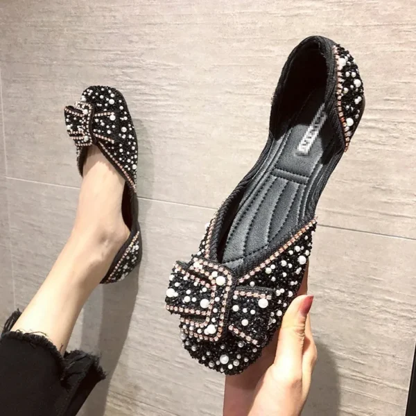 Spring Summer New Fashion Buckle Slip-on Flat Peas Shoes Comfortable Designers Shoes Women's Shoes on Offer Free Shipping - Image 3