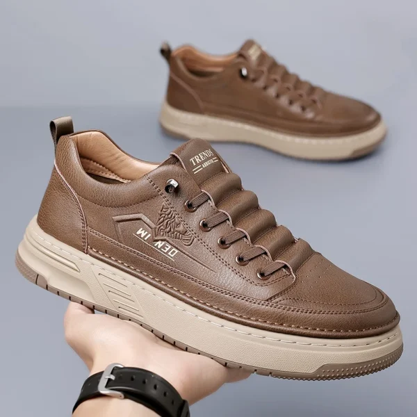 Spring Autumn New Thick Sole Oxford Shoes Outdoor Sports Shoes Men's Hiking Shoes Genuine Leather Casual Shoes for Men's