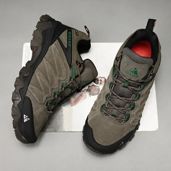 High Quality Leather Hiking Shoes Durable Outdoor Sport Men Trekking Leather Shoes Lace-Up Climbing Hunting Sneakers - Image 5