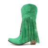 green-western-boots