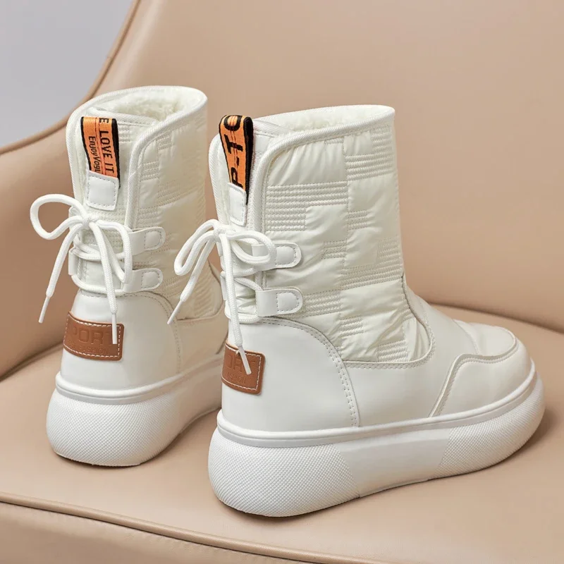 Women's Snow Boots 2 Winter New Female Ankle Boots Fashion Warm Fur Women Shoes Thick Plush Waterproof Non-slip Short Boots - Image 4