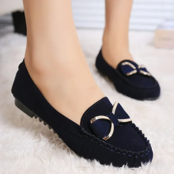 Fashion Casual Lofers Women's Flat Shoes Ladies Elegant Butterfly-Knot Comfortable Shoes Women Soft Classic Office Shoes