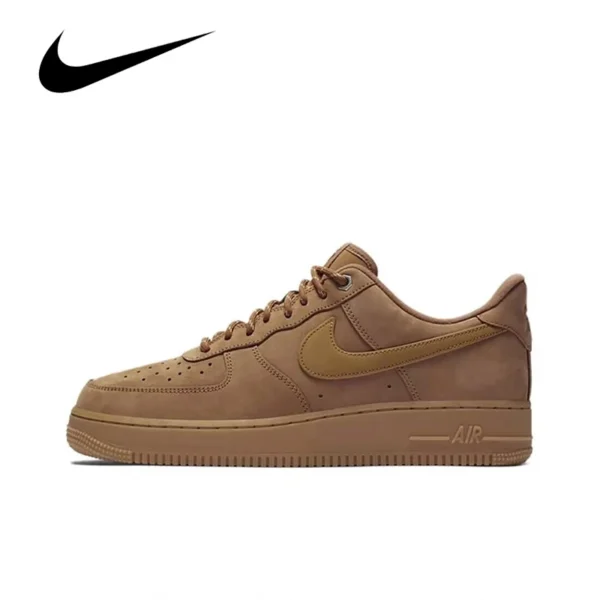 Original Nike Air Force 1 Low '07 LV8 'Wheat/Flax' Men's and Women's Skateboarding Shoes Unisex AF1 Classic Retro CJ9179-200